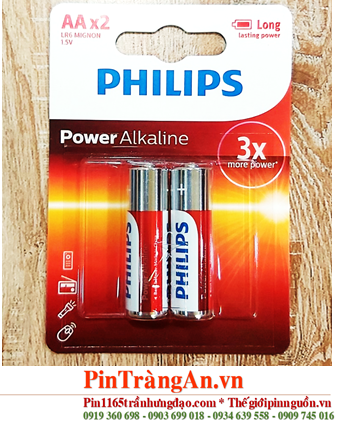 Philips LR6-AM3; Pin AA 1.5v Alkaline Philips LR6-AM3 (Vỉ 2viên)